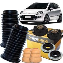 Kit Coxim Rolamento + Batente Coifa Par Dianteiro Fiat Punto