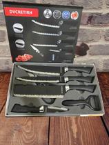 Kit coxinha 6 facas e 2 utensilhos para cozinha Daily profissional faqueiro