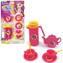 Kit coziinfantil chazinho cafezinho bule + garrafa e acessorios jessie collection 8 pecas - PICA PAU