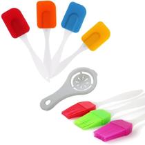 Kit Cozinha 1 Espátula, 1 Pincel De Silicone e 1 Separador De Ovo