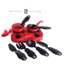 KIT Cozinha 10 Peças Chef Gourmet Preto e Vermelho - 46946