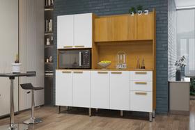 Kit Cozinha 10 Portas 2 Gavetas - Jean-Cinamomo - CHF Móveis Kit Cozinha 10 Portas 2 Gavetas - Jean-Cinamomo - CHF Móveis