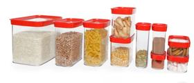 Kit Cozinha 10 Potes Herméticos Para Mantimentos