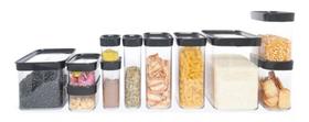 Kit Cozinha 11 Potes Herméticos Anti-Impacto