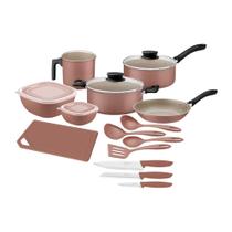 Kit Cozinha 14 Peças em Alumínio Starflon Max na cor Mocaccino Tramontina - 28299310