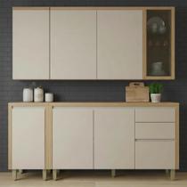 Kit Cozinha 160cm Aéreos Balcões Super Completo MDF