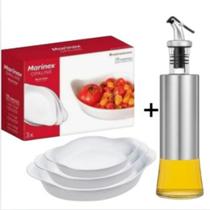 Kit Cozinha 3 Marinex Opaline Nadir + Galheteiro Inox e Vidro 300ml
