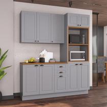 Kit Cozinha 3 Peças com Balcão e Armário Mdf Bari
