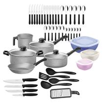 Kit Cozinha 47pcs Tramontina Cinza Rev Antiaderente Kit Cozinha 47pcs Tramontina Cinza Rev Antiaderente