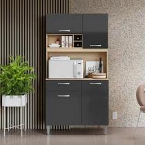 Kit Cozinha 4pts 1gav Roma Avena Grafite Cod: 501.069