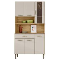 Kit Cozinha 6 portas 1 gaveta 91 Cm Golden Ktp Freijo Soft
