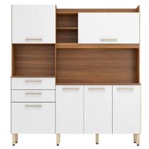 Kit Cozinha 6 Portas 2 Gavetas Serena Amendola-branco