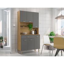 Kit Cozinha 6 Portas Ambiente Apolo Freijó Gris - Kits Paraná Kit Cozinha 6 Portas Ambiente Apolo Freijó Gris - Kits Paraná