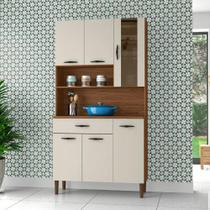 Kit Cozinha 6 portas e gaveta Golden Nogueira / Off White Kit Cozinha 6 portas e gaveta Golden Nogueira / Off White