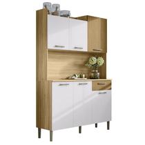 Kit Cozinha 6P 1G 122 cm Genova Freijo Supremo Cp Ripado Freijo KTP Kit Cozinha 6P 1G 122 cm Genova Freijo Supremo Cp Ripado Freijo KTP