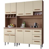 Kit Cozinha 9 Portas 4 Gavetas 180 Cm Vitoria Savana Off White Mobbs Kit Cozinha 9 Portas 4 Gavetas 180 Cm Vitoria Savana Off White Mobbs