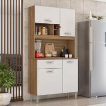 Kit Cozinha Alícia 4 Portas 1 Gaveta Amendola Branco Kit Cozinha Alícia 4 Portas 1 Gaveta Amendola Branco