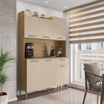Kit Cozinha Ambiente Gênova 6 Portas Freijó Vanilla - Kits Paraná