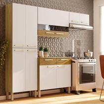 Kit Cozinha Ambiente Nala 4 Peças Freijó Supremo Ripado - Kits Paraná