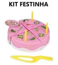 Kit Cozinha Aniversário Infantil Bolinho c/ Velinhas 6 Peças - Altimar Kit Cozinha Aniversário Infantil Bolinho c/ Velinhas 6 Peças - Altimar