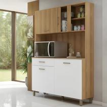 Kit Cozinha Armário com Balcão Completo 4 Portas 1 Gaveta