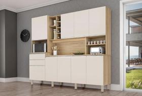 Kit cozinha armário grande barcelona cor nature / off white últimas unidades Kit cozinha armário grande barcelona cor nature / off white últimas unidades