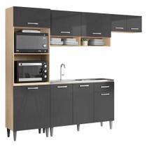 Kit Cozinha Atenas Com Balcão De Pia Avena Grafite - Aramóveis