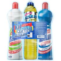 Kit Cozinha AZULIM 3x1 500ml (Desengordurane, Multiuso e Lava Louças) Kit Cozinha AZULIM 3x1 500ml (Desengordurane, Multiuso e Lava Louças)