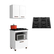 Kit Cozinha Balcão Armário Salvia e Cooktop 4 Bocas Itatiaia