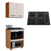Kit Cozinha Balcão Armário Turim e Cooktop 4 Bocas Itatiaia