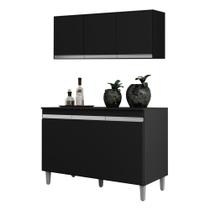 Kit Cozinha Balcão Manu 120cm com Tampo MDP e Aéreo Andréia - AJL Móveis