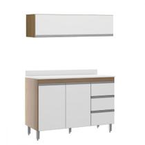 Kit Cozinha Balcão Tampo Armário Aéreo Basculante 120cm Menu Móveis Kit Cozinha Balcão Tampo Armário Aéreo Basculante 120cm Menu Móveis