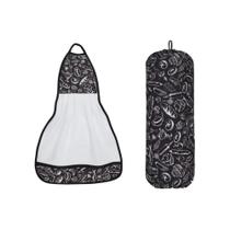Kit Cozinha Bate Mão Atoalhado Pano Pia e Puxa Saco Organizador De Sacola Tricoline Kit Cozinha Bate Mão Atoalhado Pano Pia e Puxa Saco Organizador De Sacola Tricoline