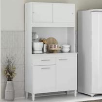 Kit Cozinha branco Armário de Chão de cozinha Atualle Ceará 4 portas