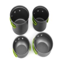 Kit Cozinha Camping Panelas Alumínio 4 Peças Outdoor Praia