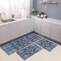 Kit Cozinha Canelado 3 Peças de tear com franja