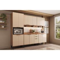 Kit Cozinha Carraro 5 Peças Alpha C5P131 Freijo/Off White