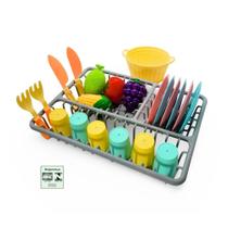 Kit Cozinha Clean Braskit com Escorredor Pratinhos e Acessorios Kit Cozinha Clean Braskit com Escorredor Pratinhos e Acessorios