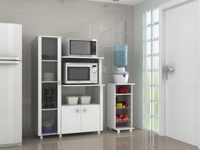Kit Cozinha com Armário p/ forno 3 Portas e Fruteira Branco - FdECOR