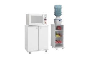 Kit Cozinha com Balcão e Fruteira Branco - FdECOR Kit Cozinha com Balcão e Fruteira Branco - FdECOR