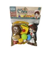 Kit cozinha com boneca e acessórios
