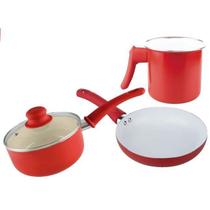 Kit Cozinha Com Panela Fervedor Frigideira Class Home