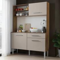 Kit Cozinha Compacta 120cm Rustic/Crema Life Madesa