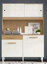 kit Cozinha Compacta 4 Portas 1 Gaveta Flex Color 4308 - Atacama off white