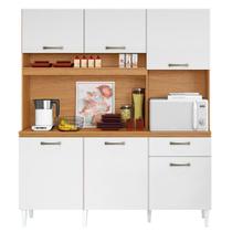 Kit Cozinha Compacta 6 Portas Siena 160 Cm Cinamomo Branco Armoveis Kit Cozinha Compacta 6 Portas Siena 160 Cm Cinamomo Branco Armoveis