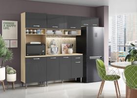 Kit cozinha compacta 9 portas 1 gaveta aurora 249,7cm