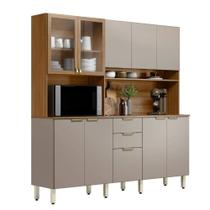 Kit Cozinha Compacta Amora 10 Portas e 2 Gavetas com pés 98221 Demóbile