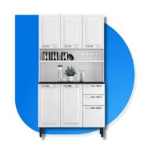 Kit Cozinha Compacta em Aço Itatiaia Pratika 6 Portas 2 Gavetas Branco Neve Kit Cozinha Compacta em Aço Itatiaia Pratika 6 Portas 2 Gavetas Branco Neve