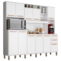 Kit Cozinha Compacta Petra Branco Cinamomo - Valdemóveis