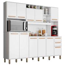 Kit Cozinha Compacta Petra Branco Cinamomo - Valdemóveis